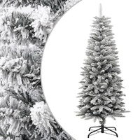 Artificial Slim Christmas Tree with Flocked Snow PVC&PE