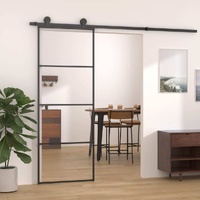 Sliding Door Aluminium and ESG Glass Black