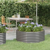 Garden Planter Powder-coated Steel Grey