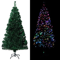 Artificial Christmas Tree with Stand Green Fibre Optic