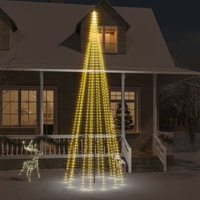 Christmas Tree on Flagpole Warm White LEDs