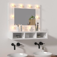 Mirror Cabinet with LED 60x31.5x62 cm