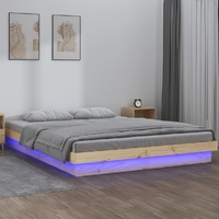 LED Bed Frame Solid Wood