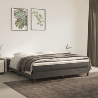 Atlanta Pocket Spring Bed Mattress Dark Grey Velvet