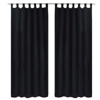 2 pcs Micro-Satin Curtains with Loops