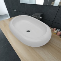 Luxury Ceramic Basin Oval-shaped Sink 63 x 42 cm