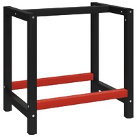 Work Bench Frame Metal Black and Red