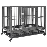 Dog Cage with Wheels Steel