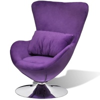 Swivel Egg Chair with Cushion Small Velvet