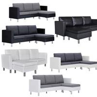 Angola Sectional Sofa 3-Seater Artificial Leather