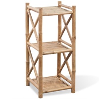 3-Tier Square Bamboo Shelf