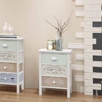 French Storage Cabinet 3 Drawers Wood