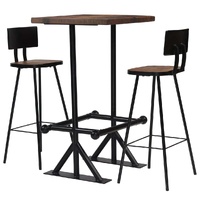 Bar Set Solid Reclaimed Wood