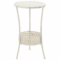 Bistro Table Vintage Style Round Metal 40x70 cm