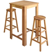 Bar Table and Stool Set Solid Acacia Wood