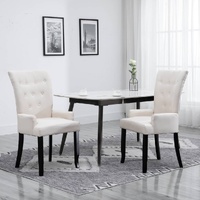 Dining Chair with Armrests Fabric