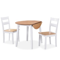 Dining Set MDF and Rubberwood White