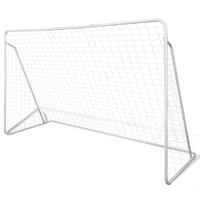 Soccer Goal Post Net Set Steel 240 x 90 x 150 cm High-quality