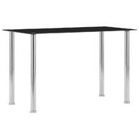 Dining Table Black Tempered Glass