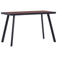 Dining Table Dark Wood and Black MDF