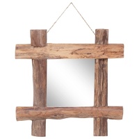 Log Mirror Natural Solid Reclaimed Wood