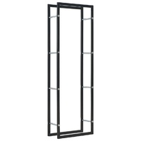 Firewood Rack Black Steel