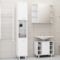 3 Piece Bathroom Furniture Set Engineered Wood