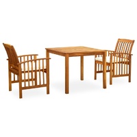 Garden Dining Set with Cushions Solid Acacia Wood