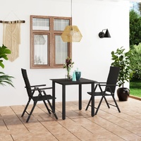 Garden Dining Set Black