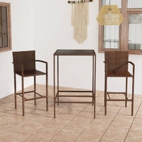 Garden Bar Set Poly Rattan