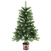 Artificial Christmas Tree with LEDs Green