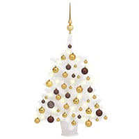 Artificial Christmas Tree with LEDs&Ball Set White