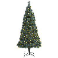 Artificial Christmas Tree with LEDs Green PVC&PE