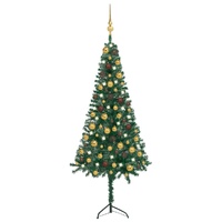 Corner Artificial Christmas Tree LEDs&Ball Set PVC