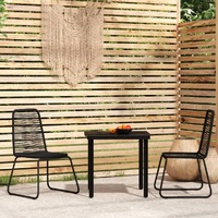 Garden Dining Set Black