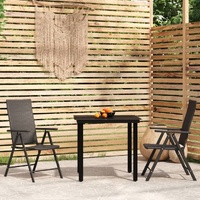 Garden Dining Set Black