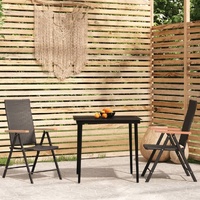 Garden Dining Set Black