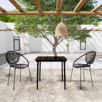 Garden Dining Set Black