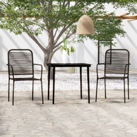 Garden Dining Set Black