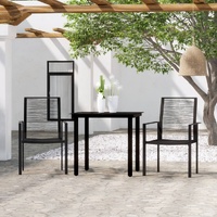 Garden Dining Set Black