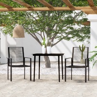 Garden Dining Set Black