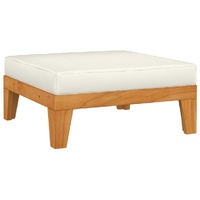 Sectional Footrest with Cushion Solid Acacia Wood