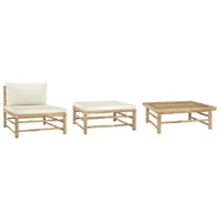 Garden Lounge Set with Cushions Bamboo