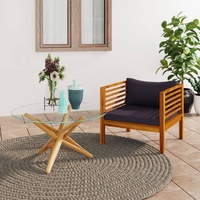 Garden Chair with Cushions Solid Acacia Wood