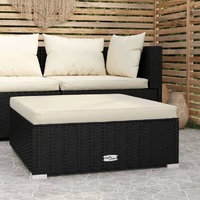 Garden Footrest with Cushion 70x70x30 cm Poly Rattan