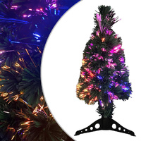 Artificial Slim Christmas Tree with Stand Fibre Optic