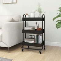 3-Tier Trolley 43x34x79 cm Steel