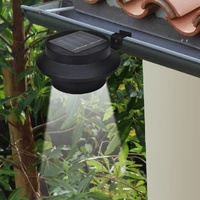 Outdoor Solar Lamp Set Fence Light Gutter Light Black