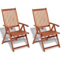 Folding Garden Chairs Solid Acacia Wood Brown