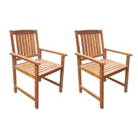 Garden Chairs Solid Acacia Wood